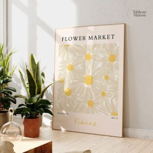 Tableau Flower Market en couleur vive et design floral