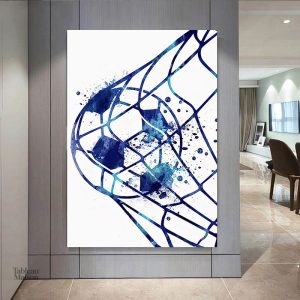 Oeuvre d'art stylisée représentant un ballon de foot