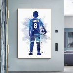 Tableau décoratif bleu inspiré du sport football