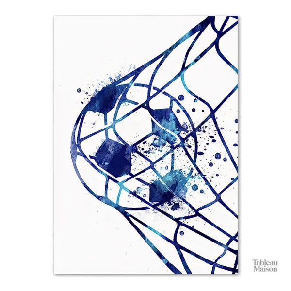 Illustration aquarelle de joueurs de football en action