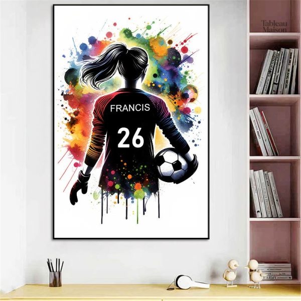 Tableau Foot Féminin Street Art