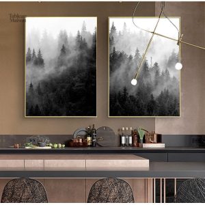 Tableau Arbre de Vie en ambiance brumeuse