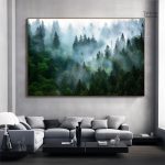 Tableau Forêt de Sapins, œuvre d'art inspirée de la nature
