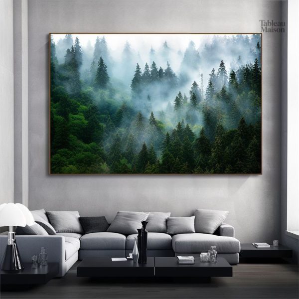 Tableau Forêt de Sapins, œuvre d'art inspirée de la nature