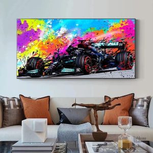 Tableau Pop Art Formule 1 moderne et coloré