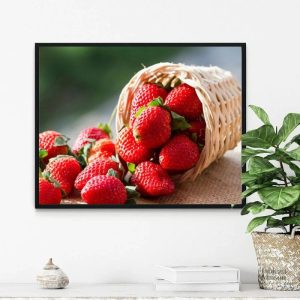 Tableau décoratif fraises pour la cuisine
