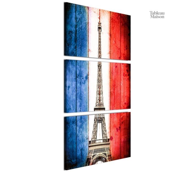 Œuvre d'art représentant les symboles de la France en tableau décoratif