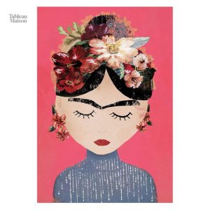 Œuvre d'art Frida Kahlo en style naïf