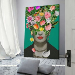 Art mural inspiré par Frida Kahlo et sa passion pour les fleurs