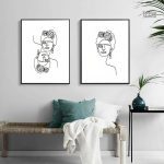 Art minimaliste inspiré par Frida Kahlo