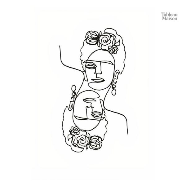 Tableau contemporain Frida Kahlo en ligne simple