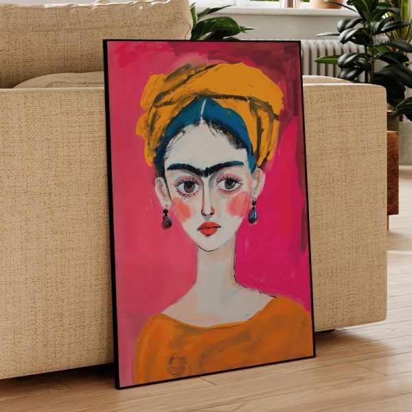 Tableau coloré de Frida Kahlo, style Pop Art
