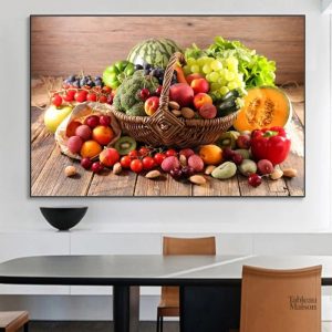 Tableau décoratif fruits et légumes pour cuisine