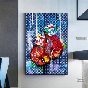Gants de boxe en style street art moderne