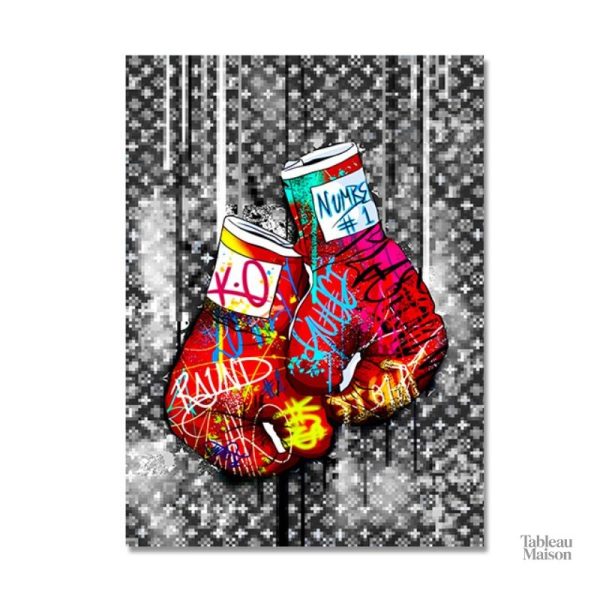 Art mural inspiré par la boxe urbaine