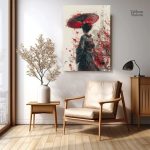 Tableau Geisha Japonaise Traditionnelle