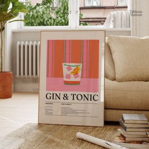 Tableau décoratif Gin Tonic pour cuisine moderne