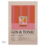 Décoration murale Gin Tonic, idéal pour la cuisine ou le bar