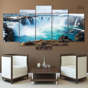 Tableau Goðafoss représentant les chutes d'eau en Islande