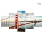 Vue artistique du Golden Gate, emblème de San Francisco