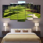 Tableau Golf en forêt, œuvre artistique inspirante