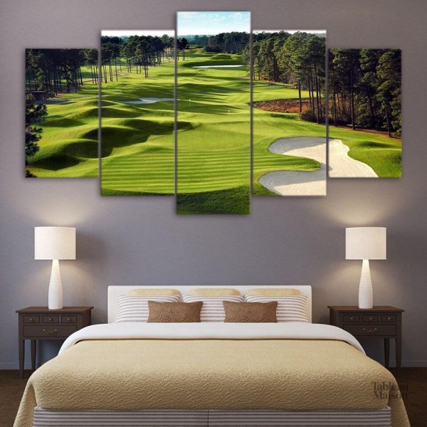 Tableau Golf en forêt, œuvre artistique inspirante