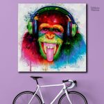 Gorille stylisé en art pop moderne