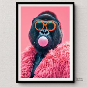 Oeuvre artistique de gorille en style pop art
