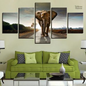 Tableau éléphant majestueux décoratif