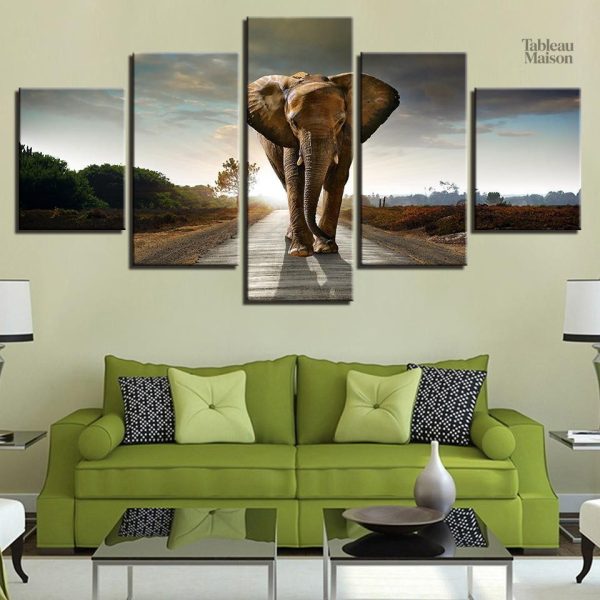 Tableau éléphant majestueux décoratif