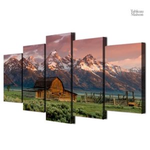 Art mural représentant la beauté naturelle du Wyoming