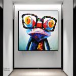 Tableau grenouille pop art coloré et moderne