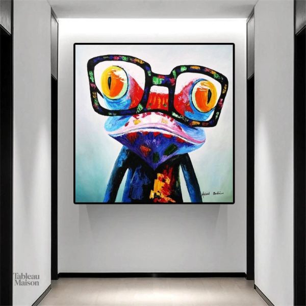 Tableau grenouille pop art coloré et moderne