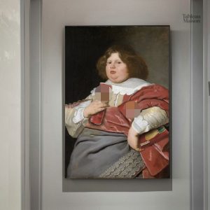 Tableau femme ronde, œuvre artistique expressive et colorée