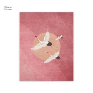 Illustration traditionnelle d'une grue japonaise