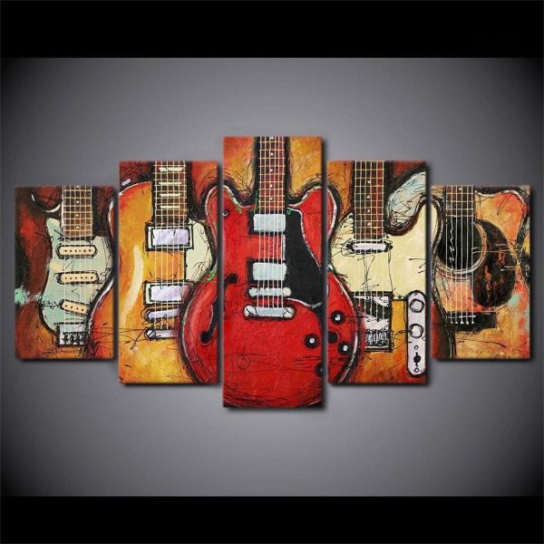 Tableau décoratif sur le thème des guitares