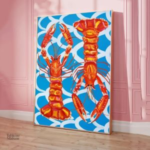 Art mural homard, style maritime pour cuisine