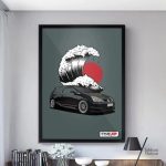 Tableau représentant une Honda Civic emblématique