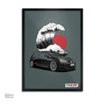 Tableau japonais mettant en avant la Honda Civic