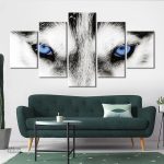 Tableau de Husky sibérien, œuvre artistique captivante