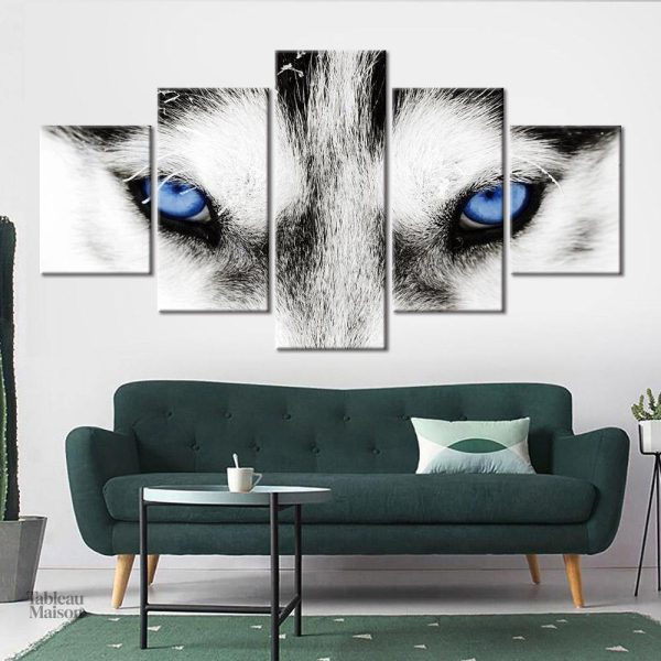 Tableau de Husky sibérien, œuvre artistique captivante