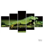 Tableau coloré d'iguane pour intérieur moderne