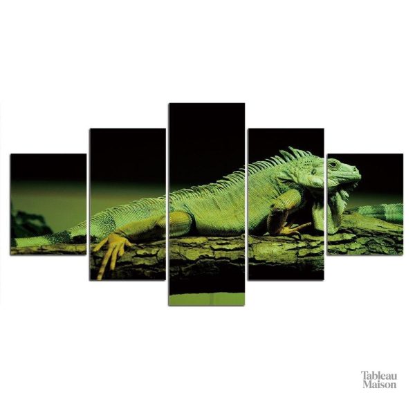 Tableau coloré d'iguane pour intérieur moderne
