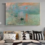 Tableau impressionniste Soleil Levant de Claude Monet