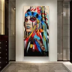 Œuvre d'art colorée inspirée de la culture indienne