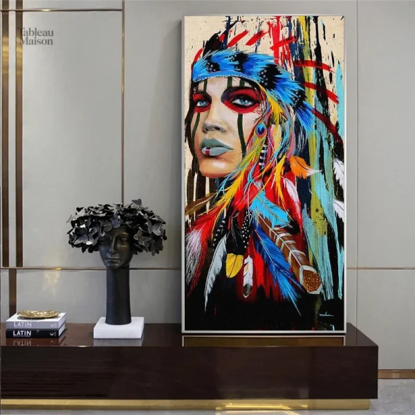Art mural indien riche en couleurs et en créativité