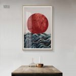 Œuvre murale japonaise au style contemporain