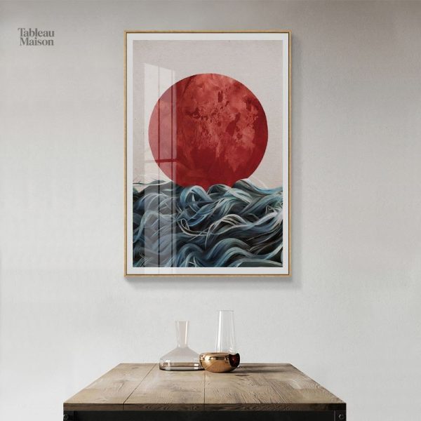 Œuvre murale japonaise au style contemporain