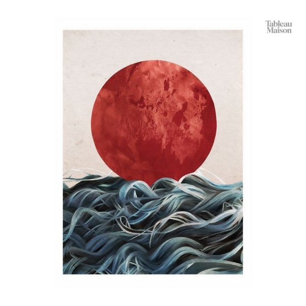 Tableau coloré évoquant la tradition japonaise
