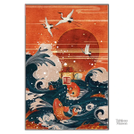 Art mural japonais moderne avec des motifs uniques
